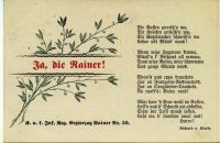 1914 Propagandakarte Ja die Rainer von Richard von Strele
